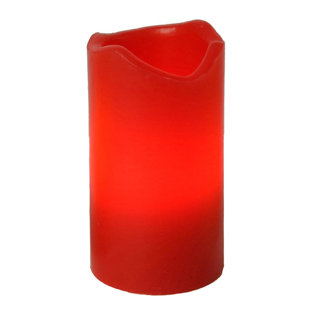 LED-kubbelys Candle 4-pakning rød med fjernkontroll lysdetalj