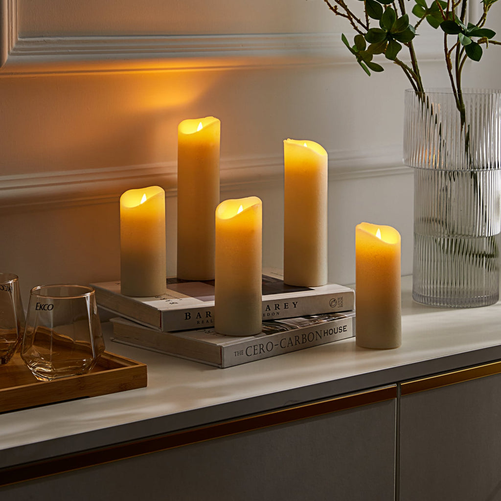 LED-kubbelys Candora 5-pakning dimbar med fjernkontroll forfra