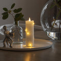 LED-kubbelys ekte voks hvit varmhvit 12,7 cm med timer forfra
