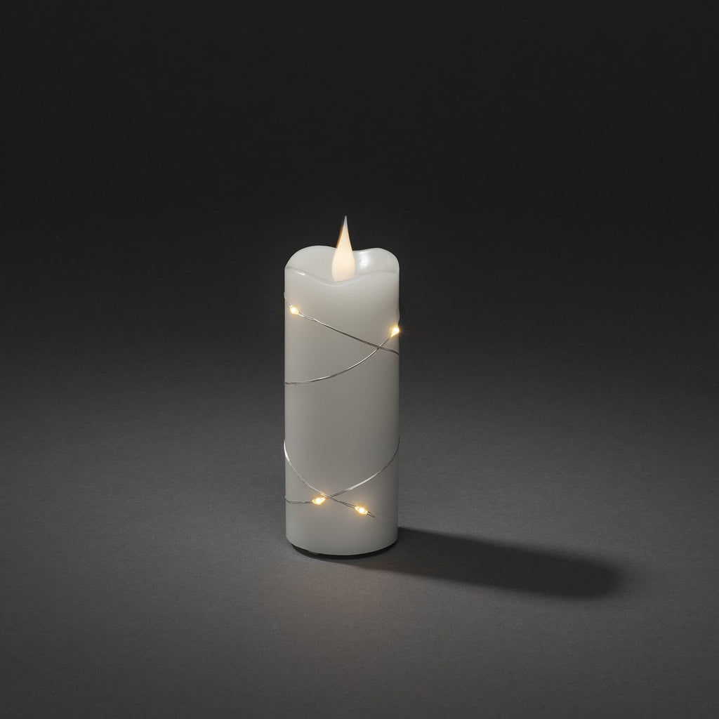 Montert LED-kubbelys ekte voks hvit varmhvit 12,7 cm med timer i rom