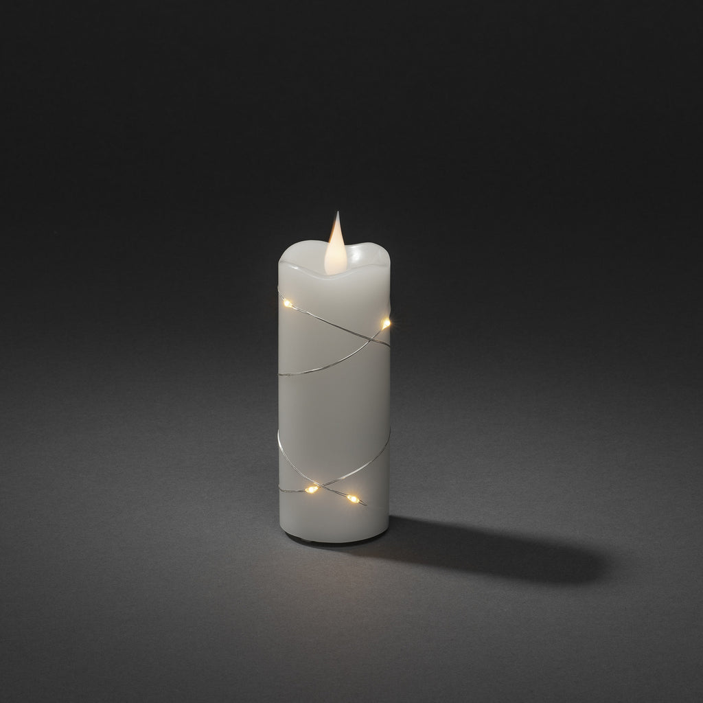 Montert LED-kubbelys ekte voks hvit varmhvit 12,7 cm med timer i rom