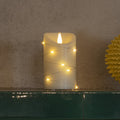 LED-kubbelys ekte voks hvit varmhvit 15,2 cm med timer forfra