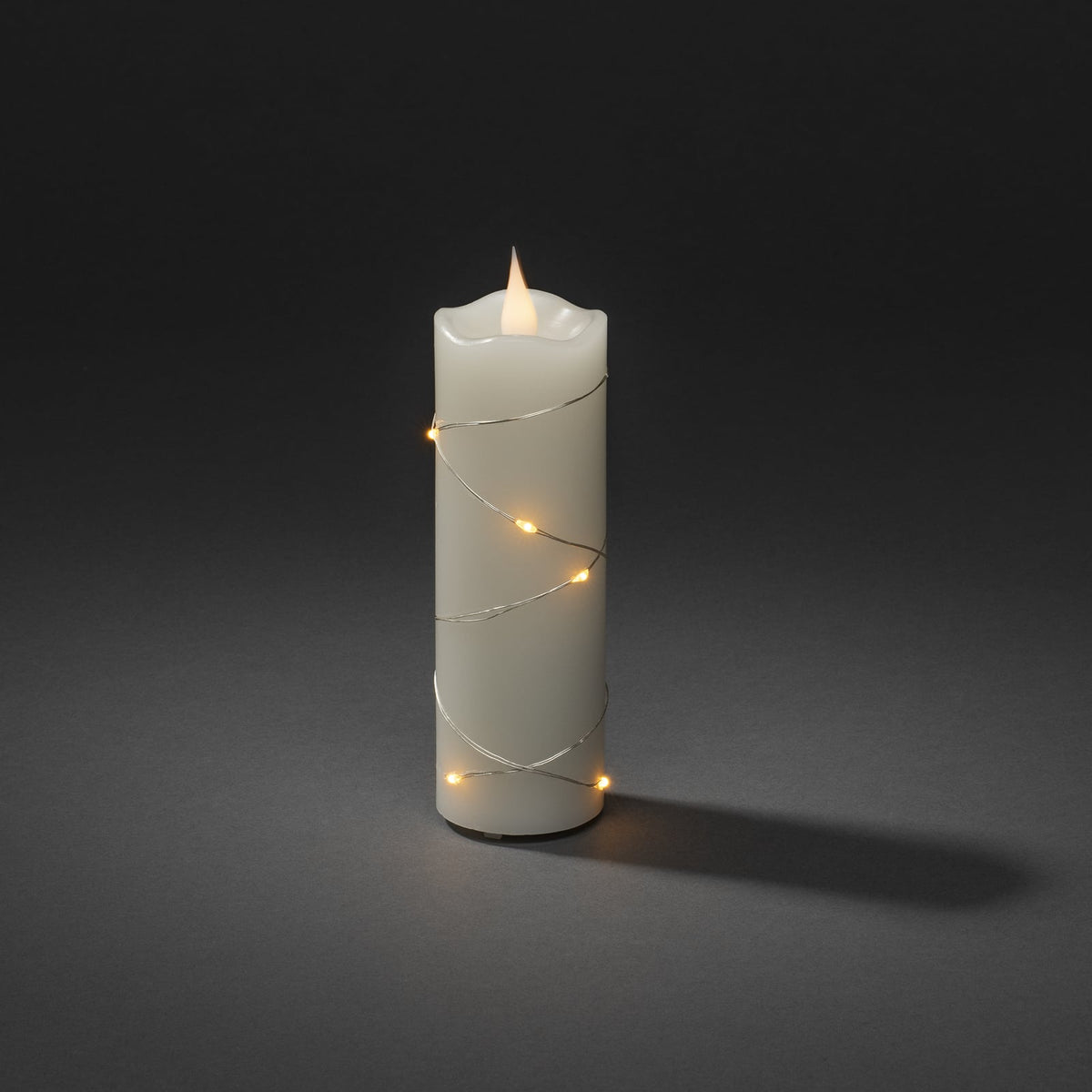 LED-kubbelys ekte voks kremhvit ravfarget lys 15,2 cm bakside