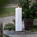 LED-kubbelys Flamme Rak hvit plast forfra
