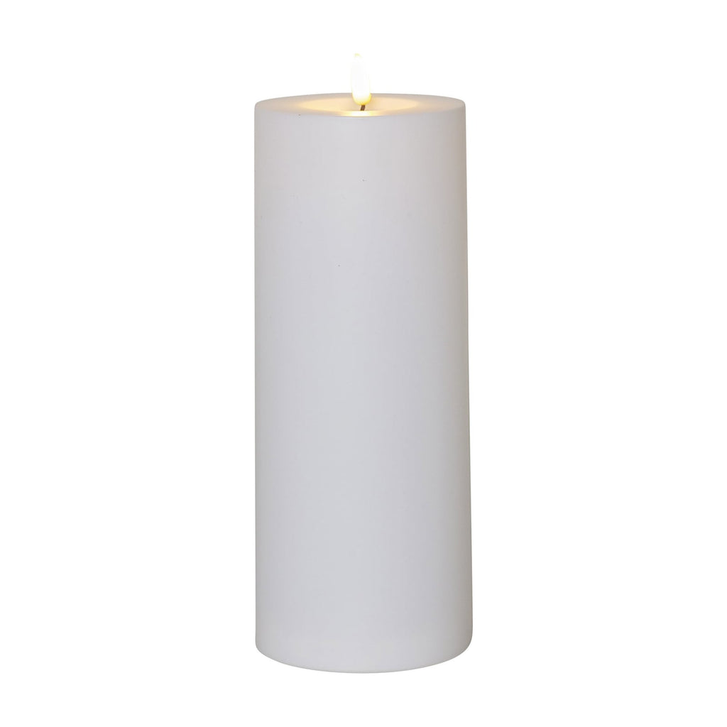LED-kubbelys Flamme Rak hvit plast detalj