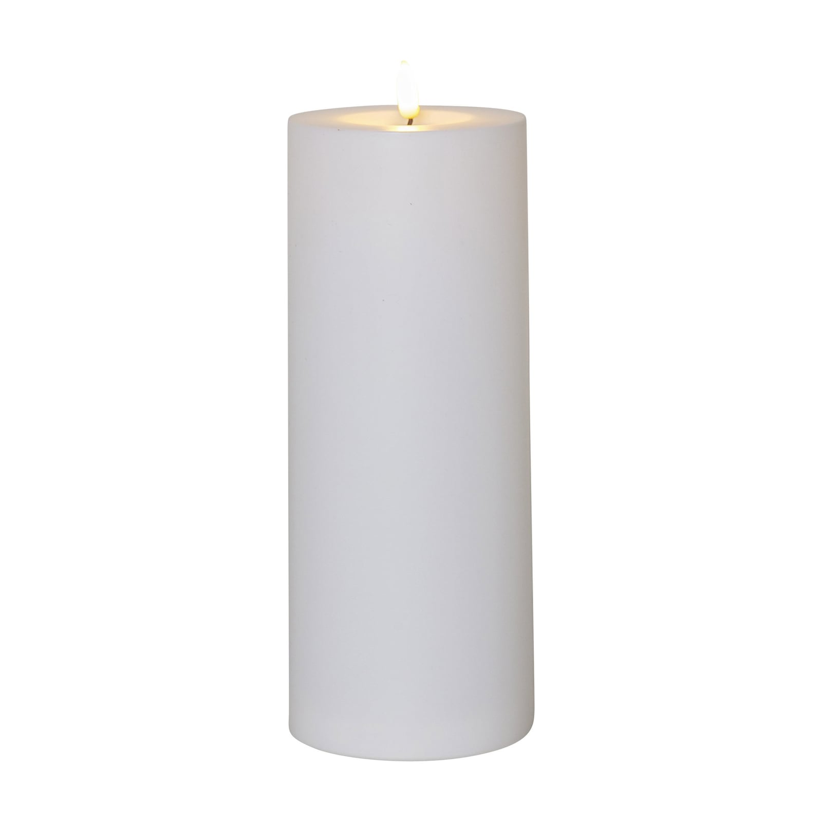 LED-kubbelys Flamme Rak hvit plast detalj