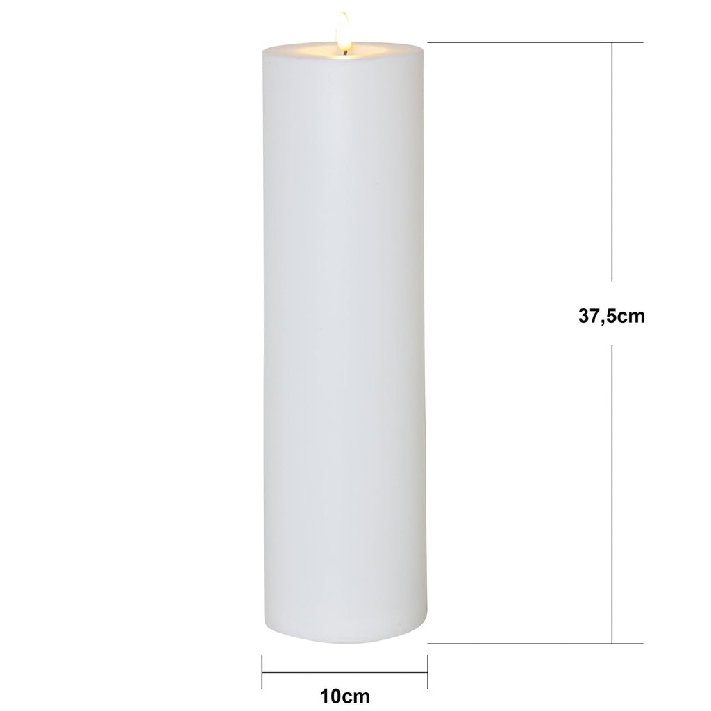 LED-kubbelys Flamme Rak hvit plast montert