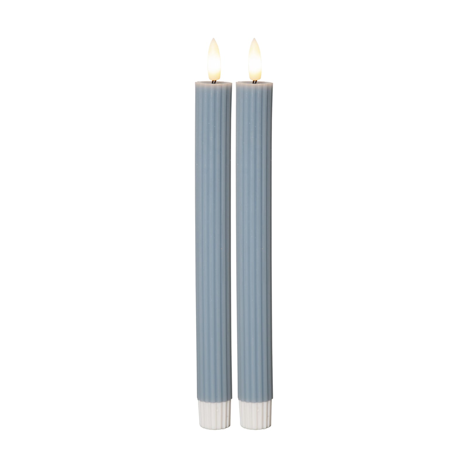 LED-kubbelys Flamme Stripe blå 25 cm bakside
