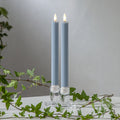 LED-kubbelys Flamme Stripe blå 25 cm forfra