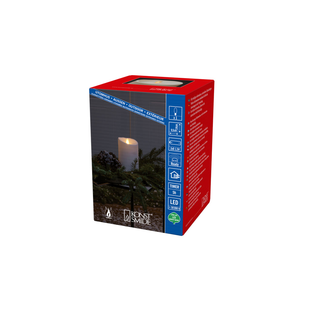 Montert LED-kubbelys IP44 kremhvit smeltet look 14 cm i dekorasjon