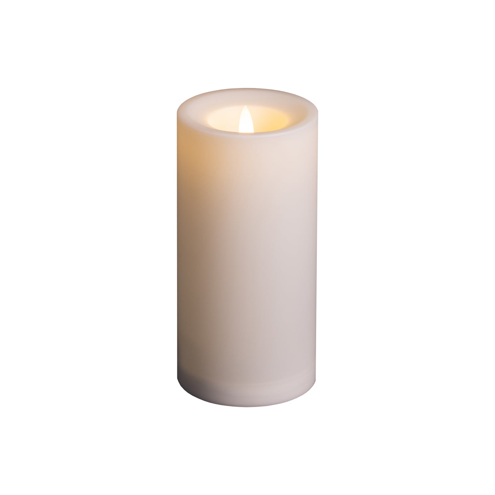 LED-kubbelys med flakkerlys plast hvit 15 cm IP44 - STERNTALER forfra