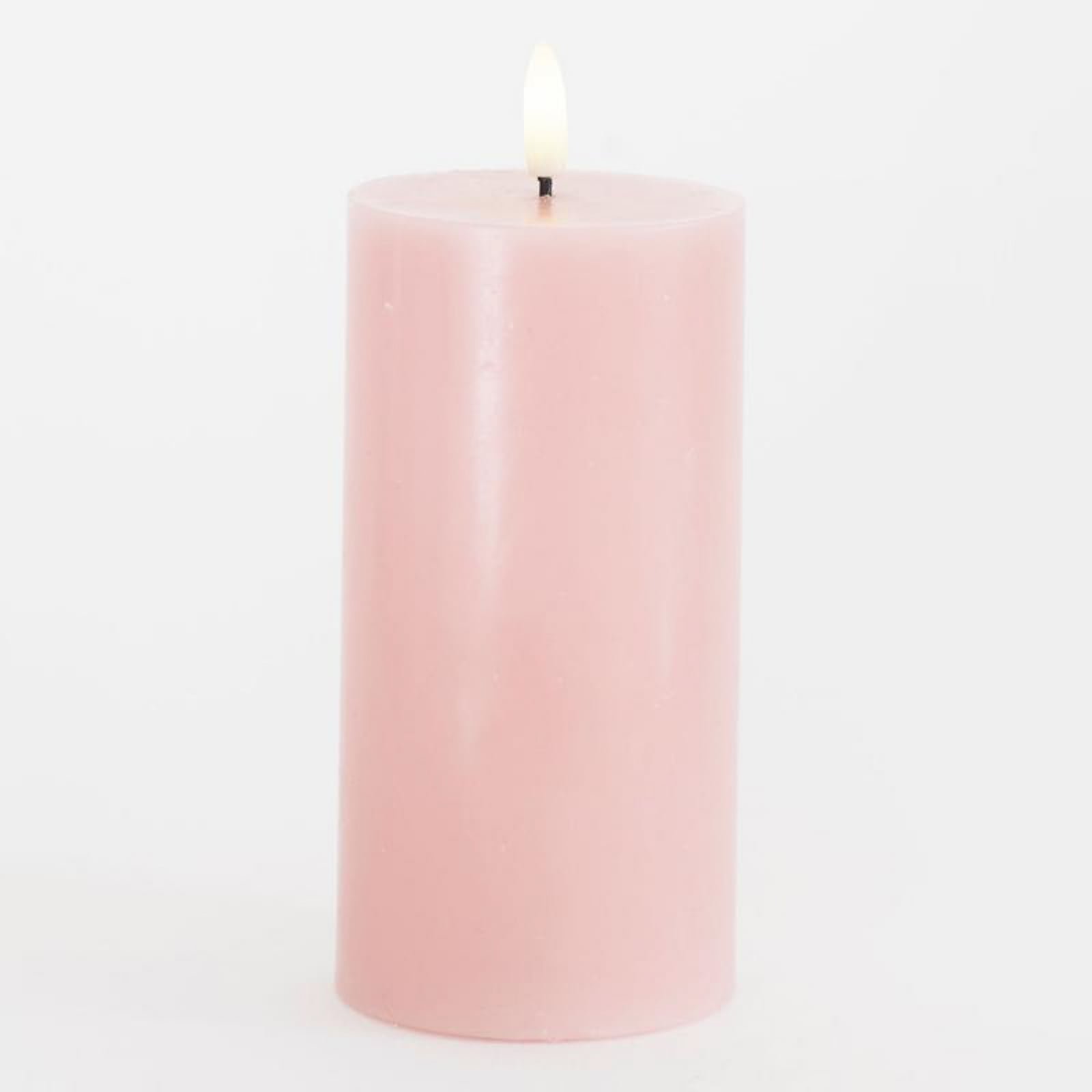 LED-kubbelys Sille rosa ekte voks 15 cm Sirius forfra