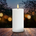 LED-kubbelys Sille solcelle ekte voks hvit H15 cm forfra