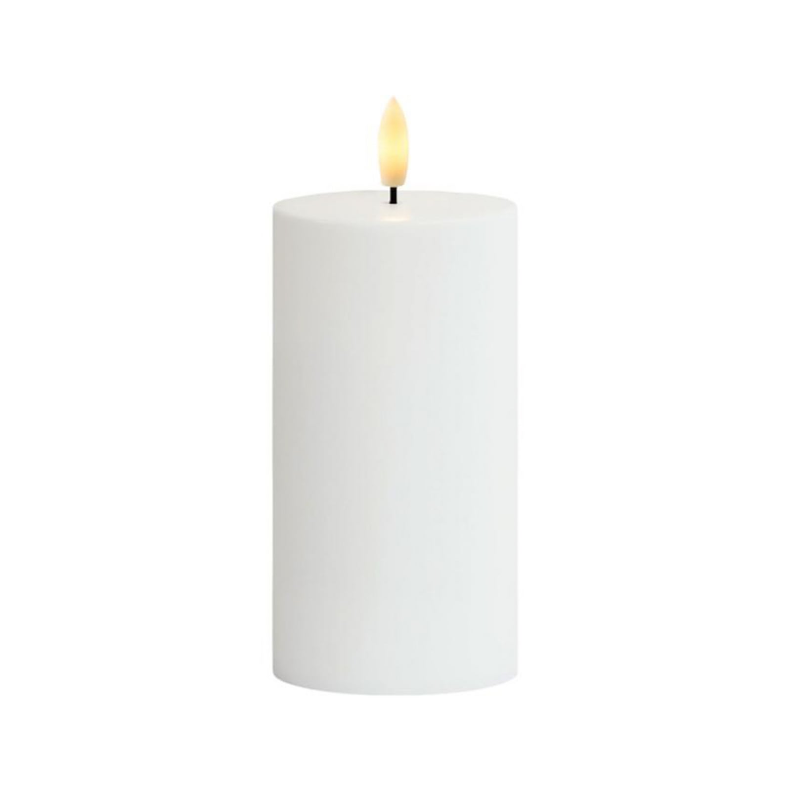 LED-kubbelys Sille solcelle ekte voks hvit H15 cm detalj