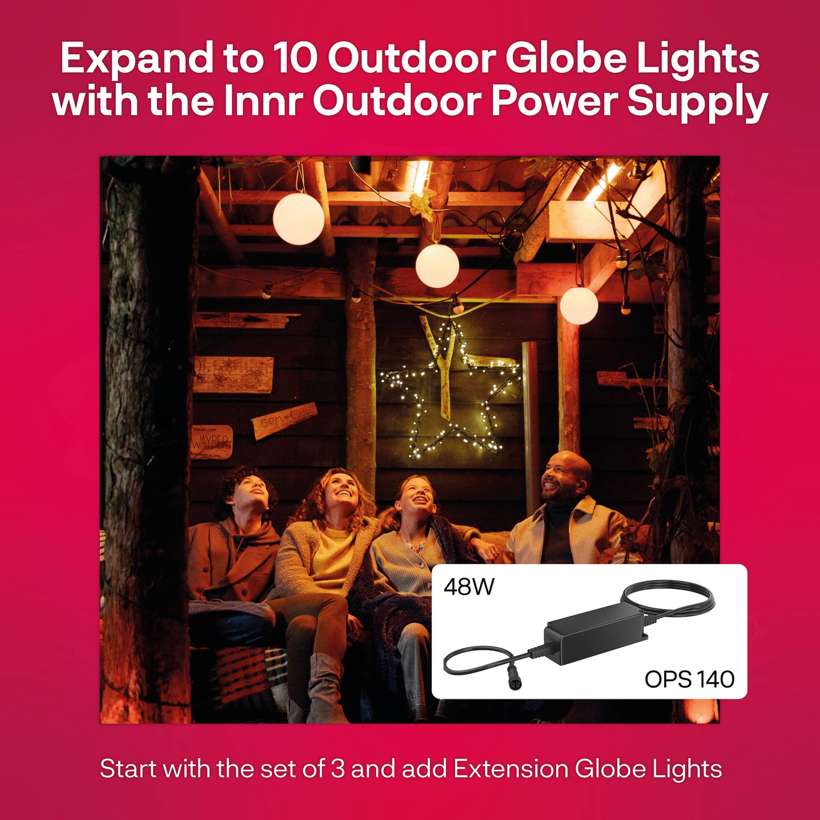 LED kulelampe Smart Outdoor Globe RGB tillegg med opphengsløkke