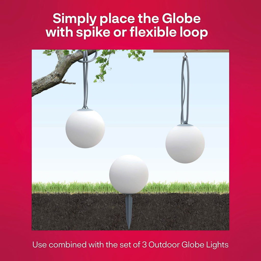 LED kulelampe Smart Outdoor Globe RGB tillegg med jordspyd