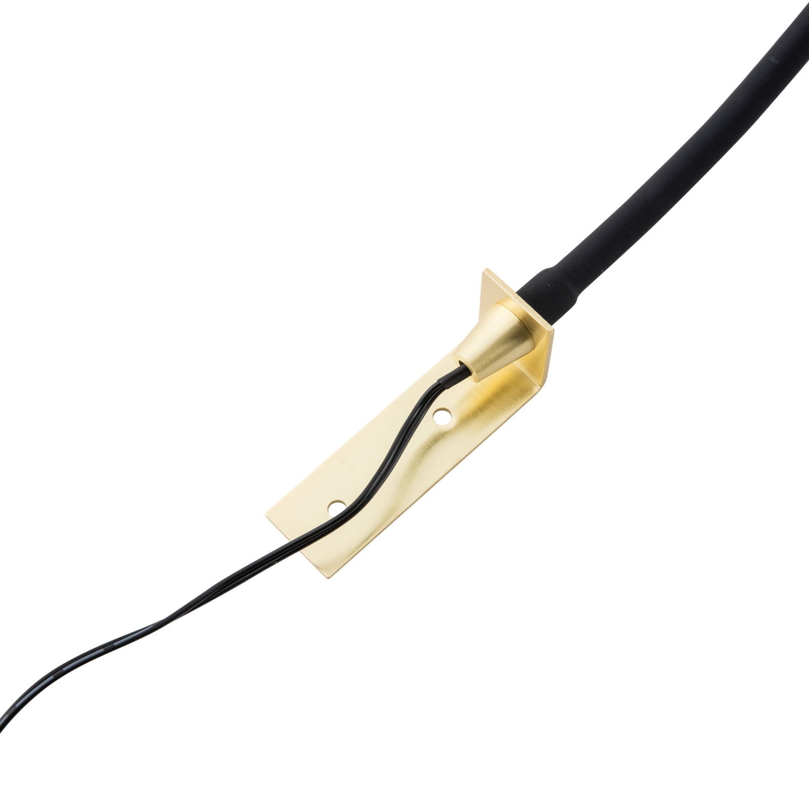 LED leselampe Flexola med messing og svart finish