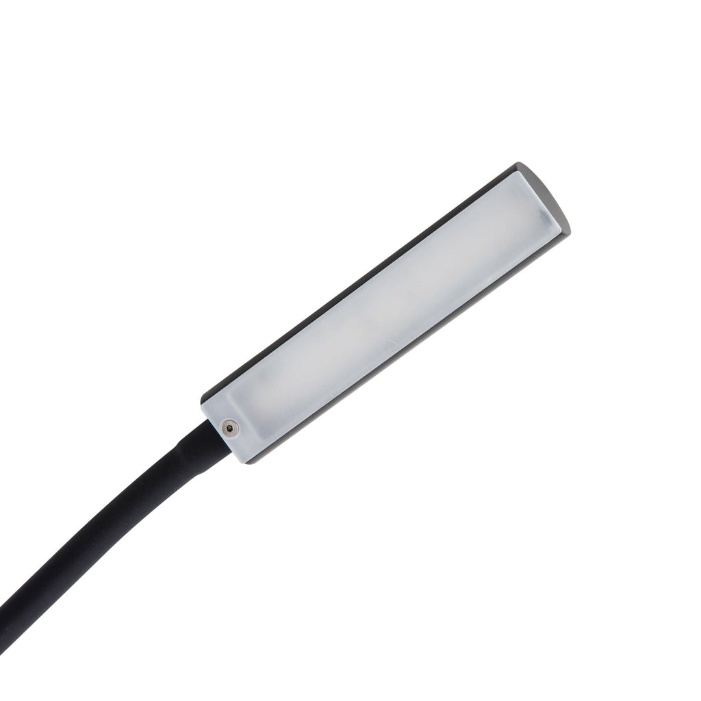 Montert LED leselampe Flexola svart med fleksarm dimbar 4W