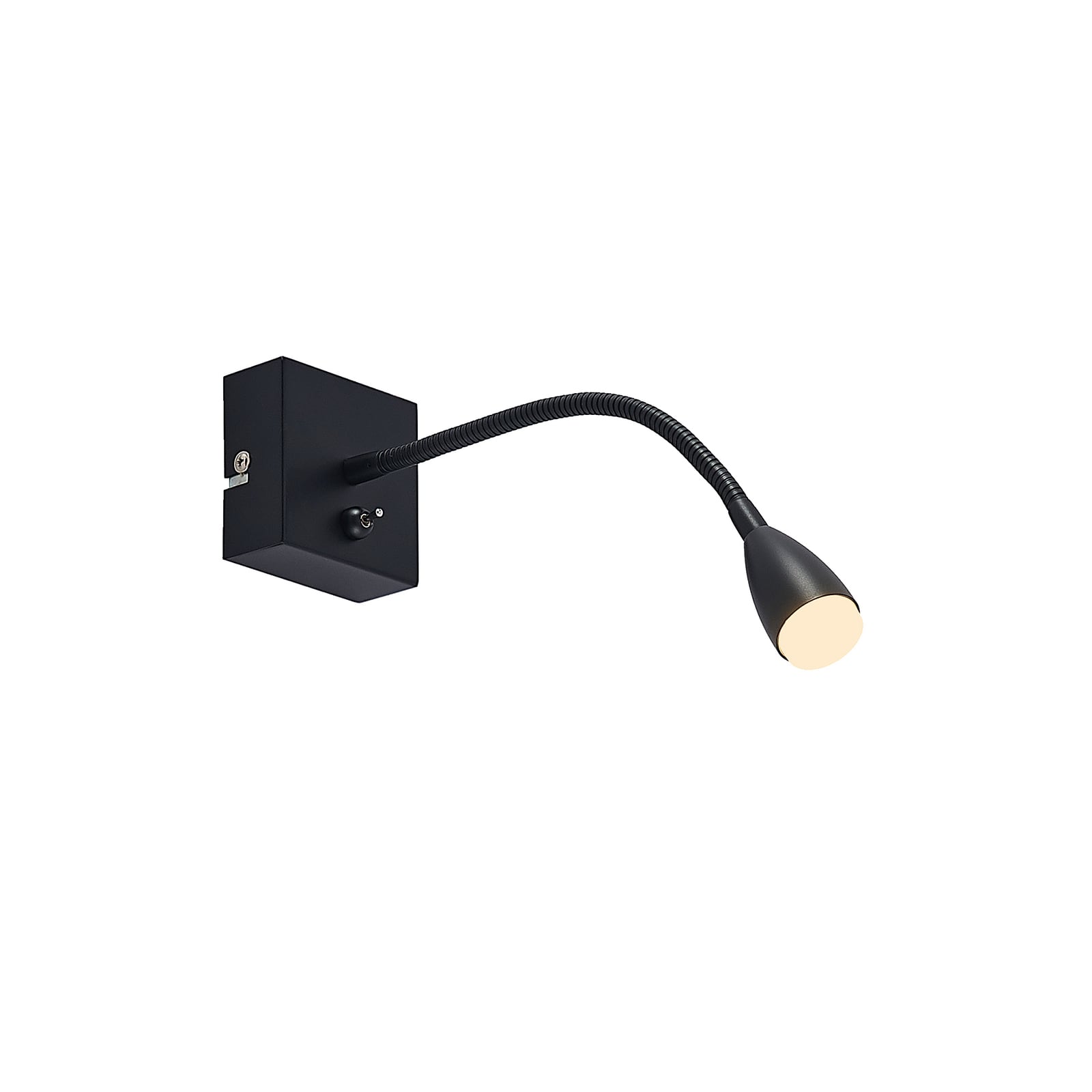 LED leselampe Jolka med bryter matt svart justerbar arm
