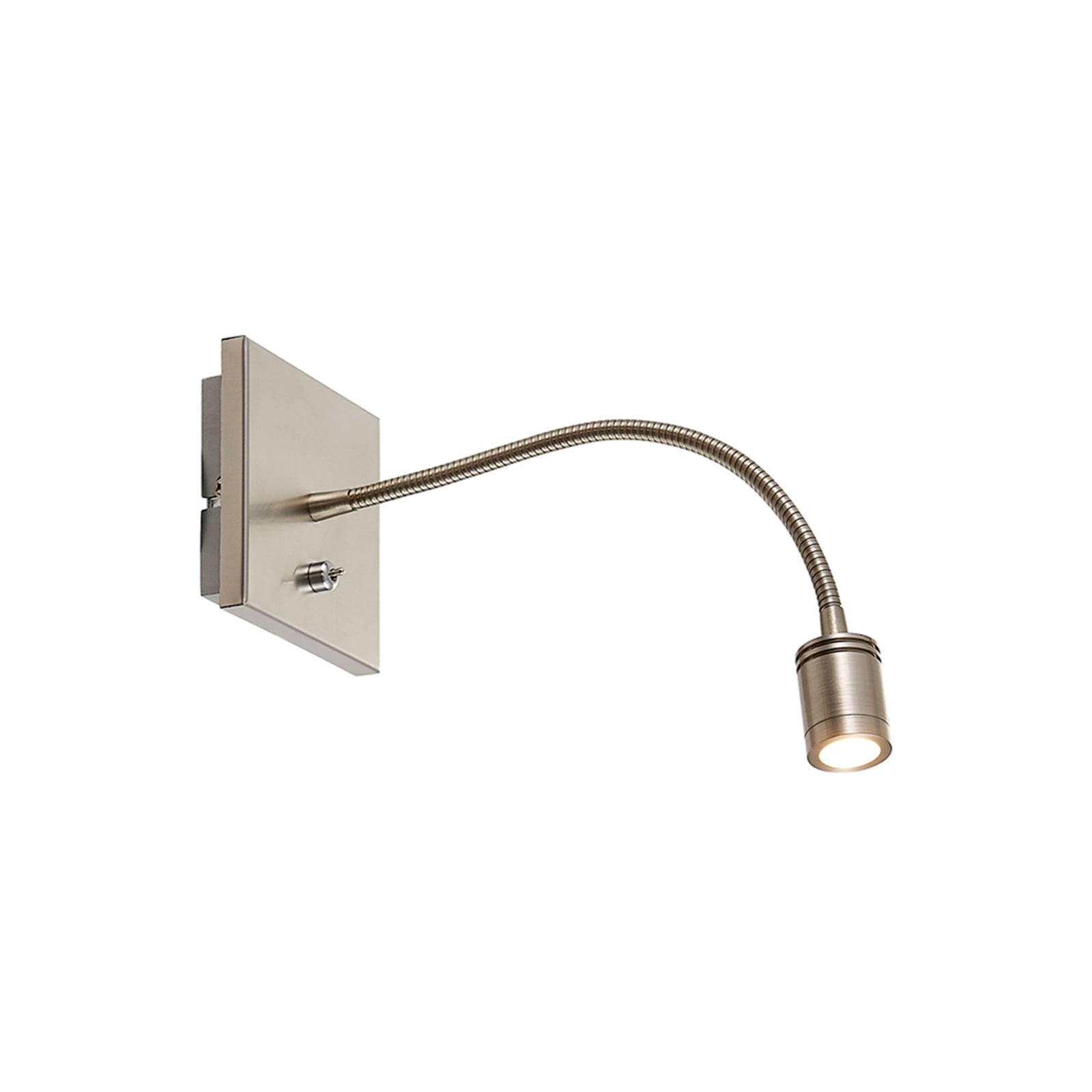 LED leselampe Legera matt nikkel med fleksarm detalj av arm