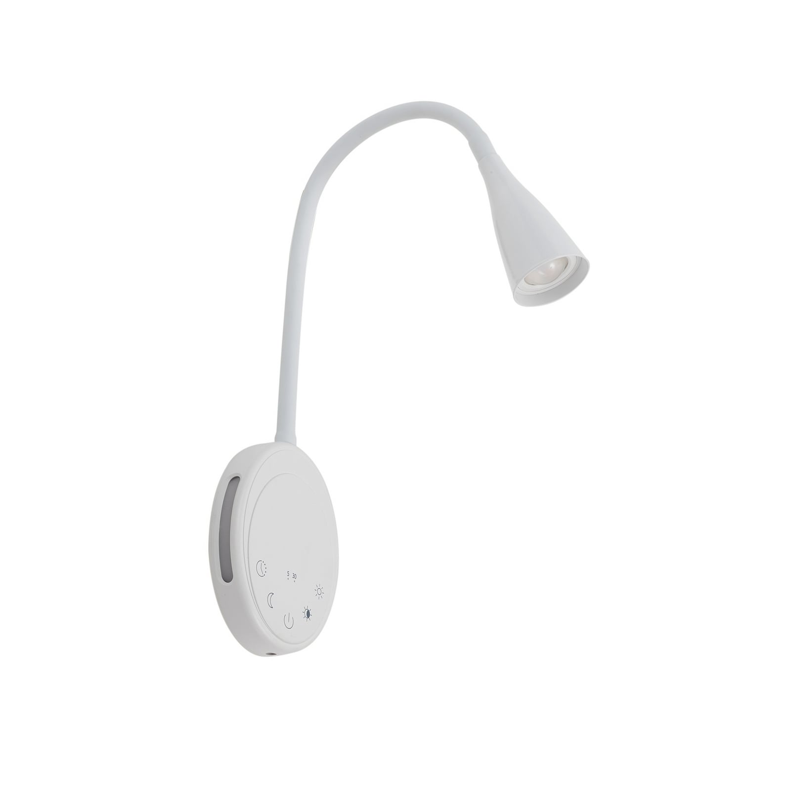LED leselampe Zayna dimbar CCT USB hvit montert på vegg