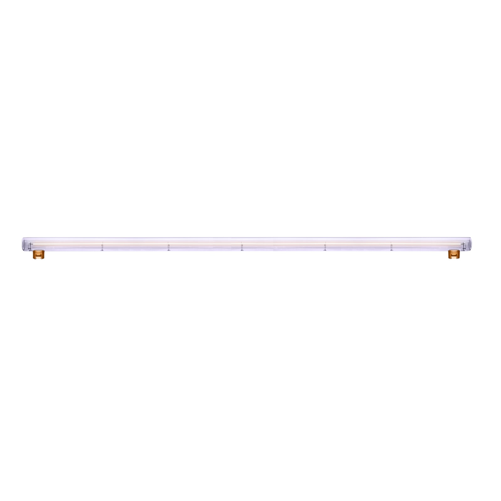 LED linjepære S14s 6W 100 cm 2200K dimbar klar filament forfra