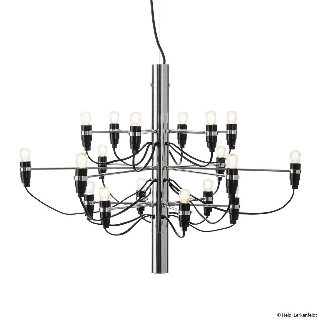 LED lysekrone 2097/18 dimbar krom Ø69 cm 18-lys forfra