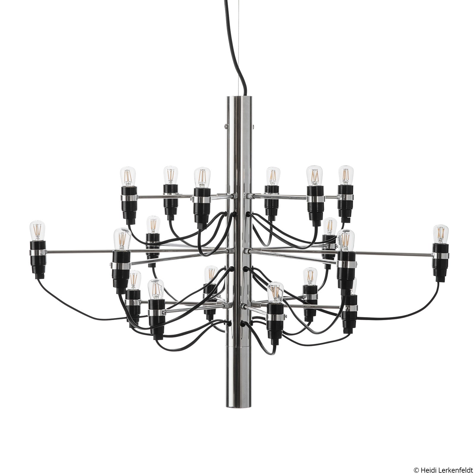 LED lysekrone 2097/18 dimbar krom Ø69 cm 18-lys bakside