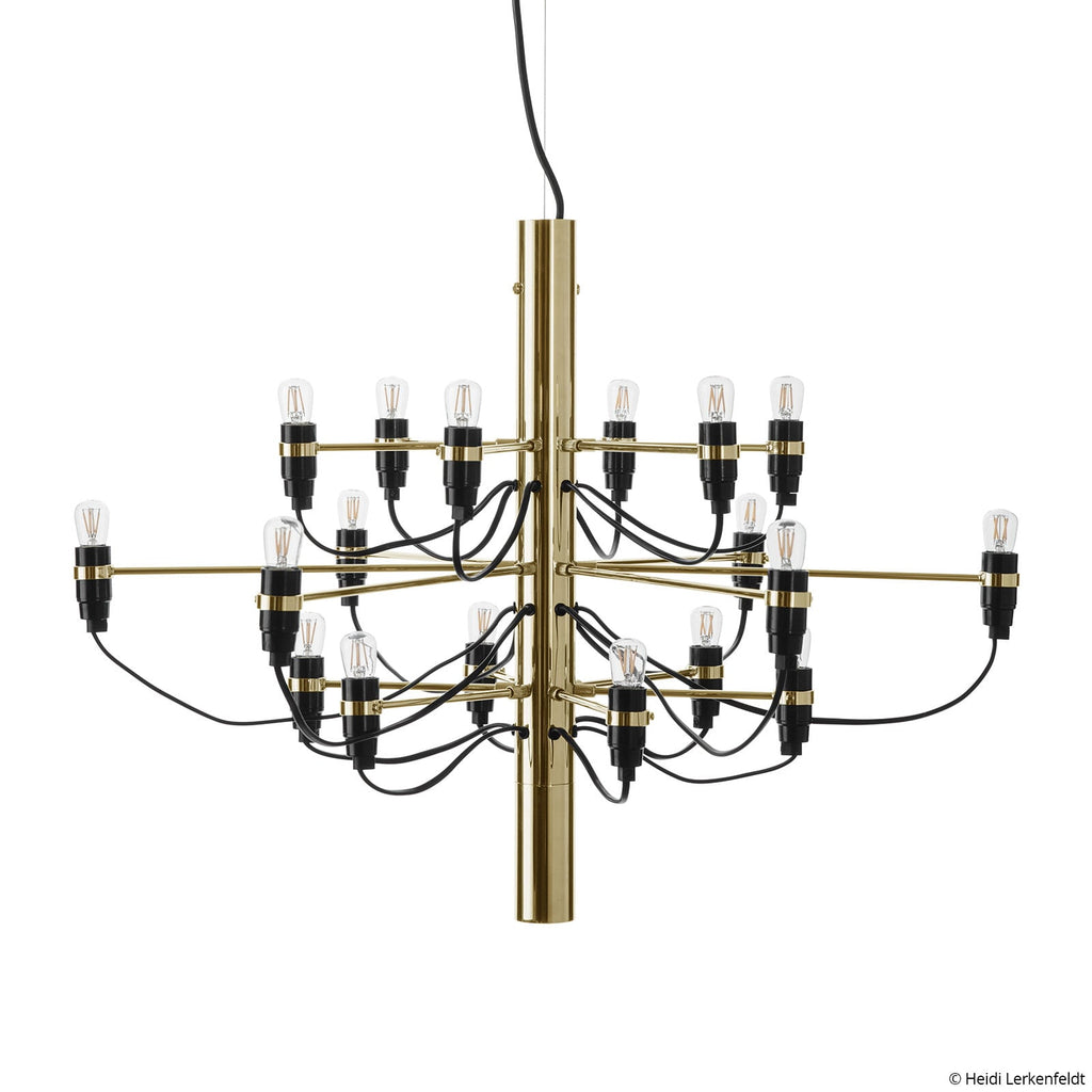 LED lysekrone 2097/18 dimbar messing 2700K Ø69 cm bakside