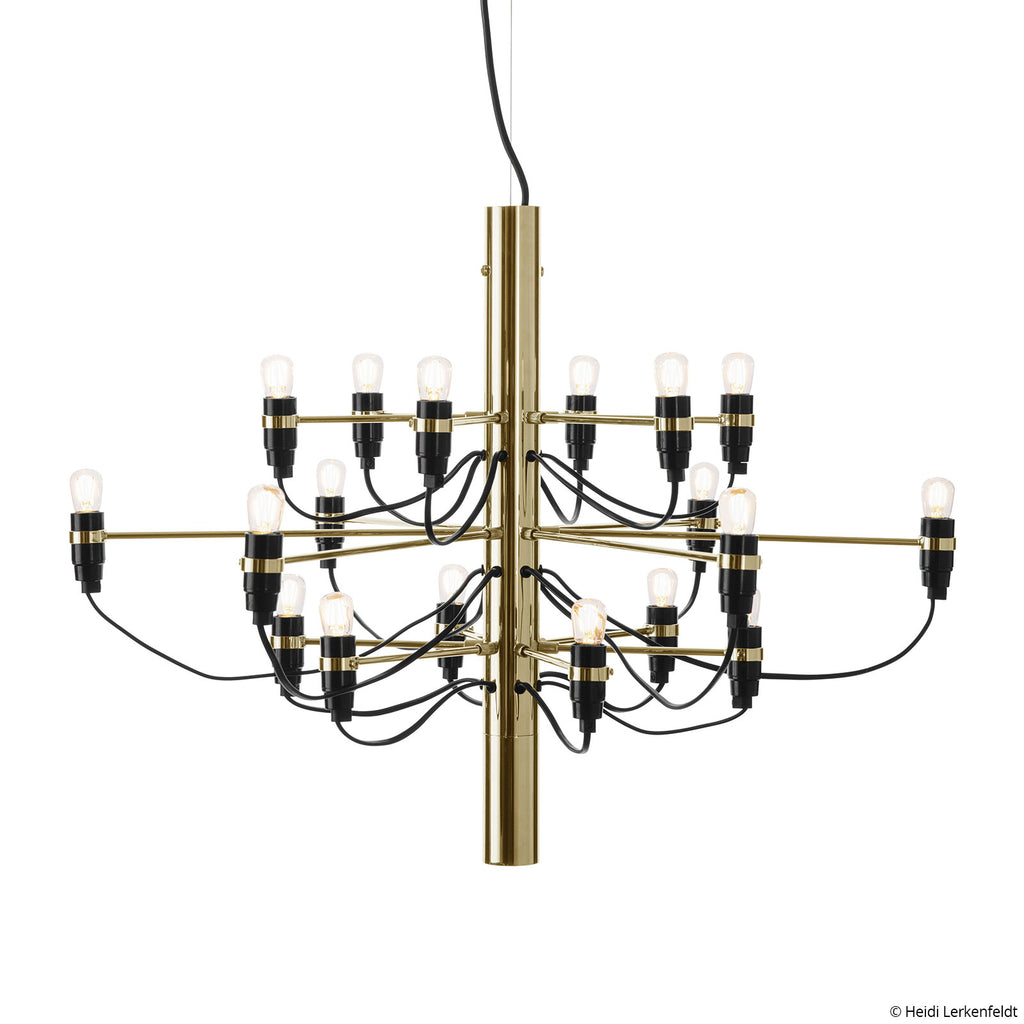 LED lysekrone 2097/18 dimbar messing 2700K Ø69 cm detalj av arm