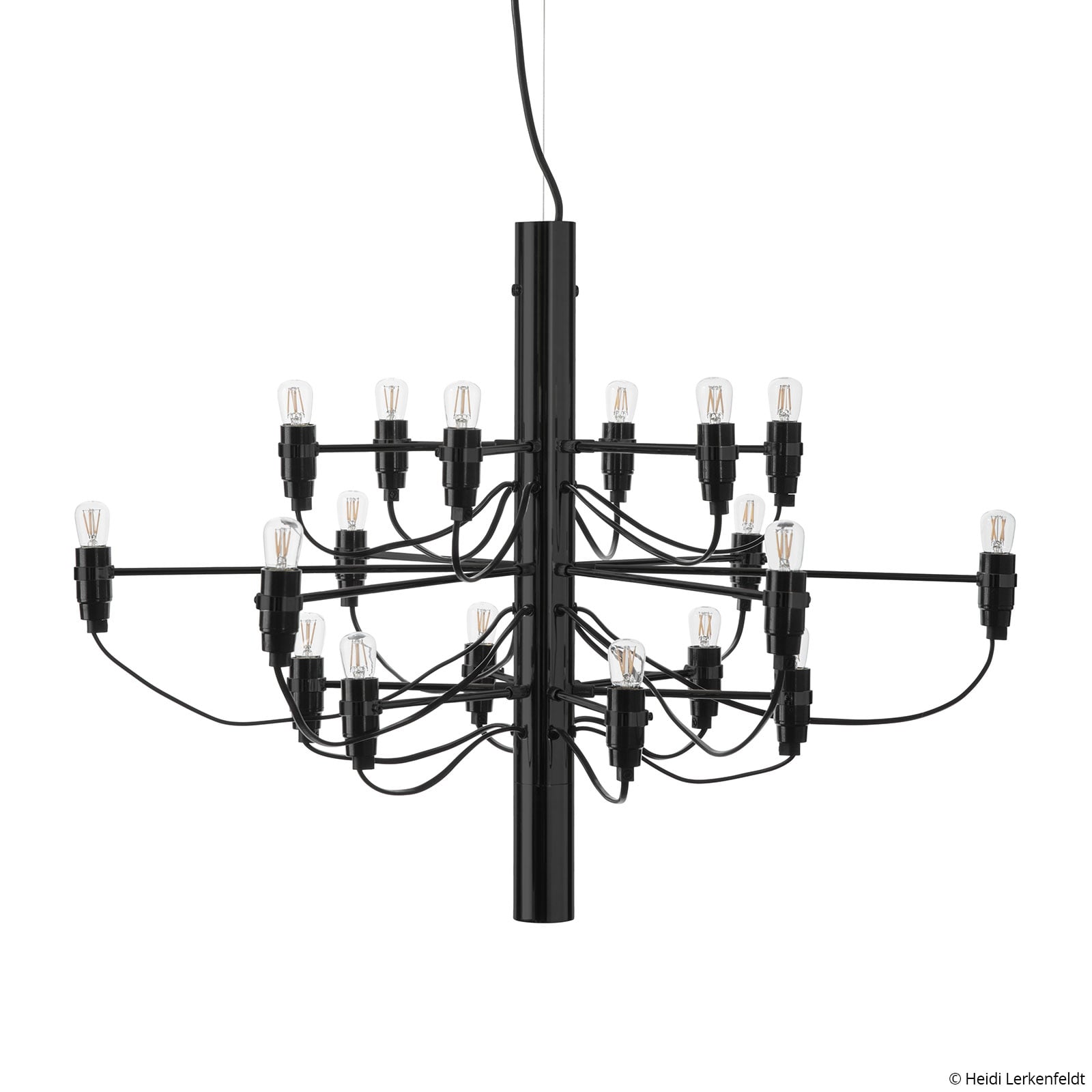 LED lysekrone 2097/18 frostet svart bakside