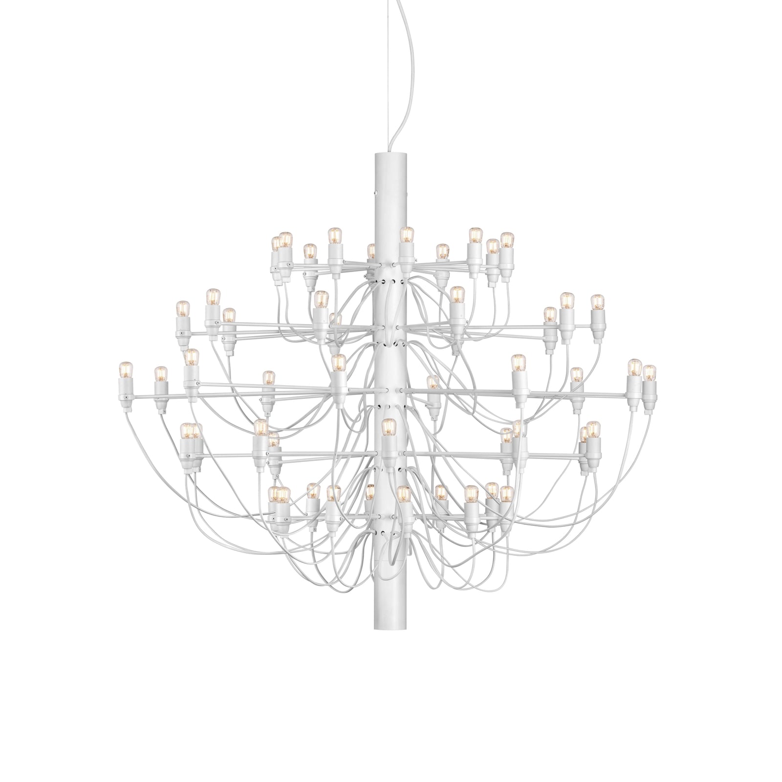 LED lysekrone 2097/50 dimbar hvit Ø100 cm fra FLOS sett forfra