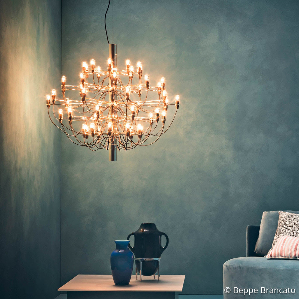 LED-lysekrone 2097/50 krom 50-armet bakside