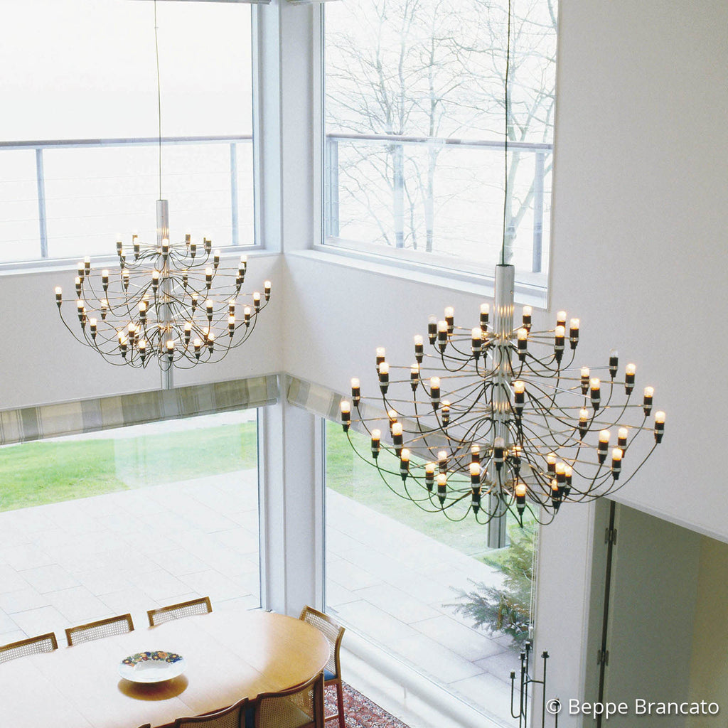 LED-lysekrone 2097/50 krom 50-armet oversikt