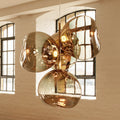 LED-lysekrone Melt Chandelier dimbar bronse Ø98 cm forfra