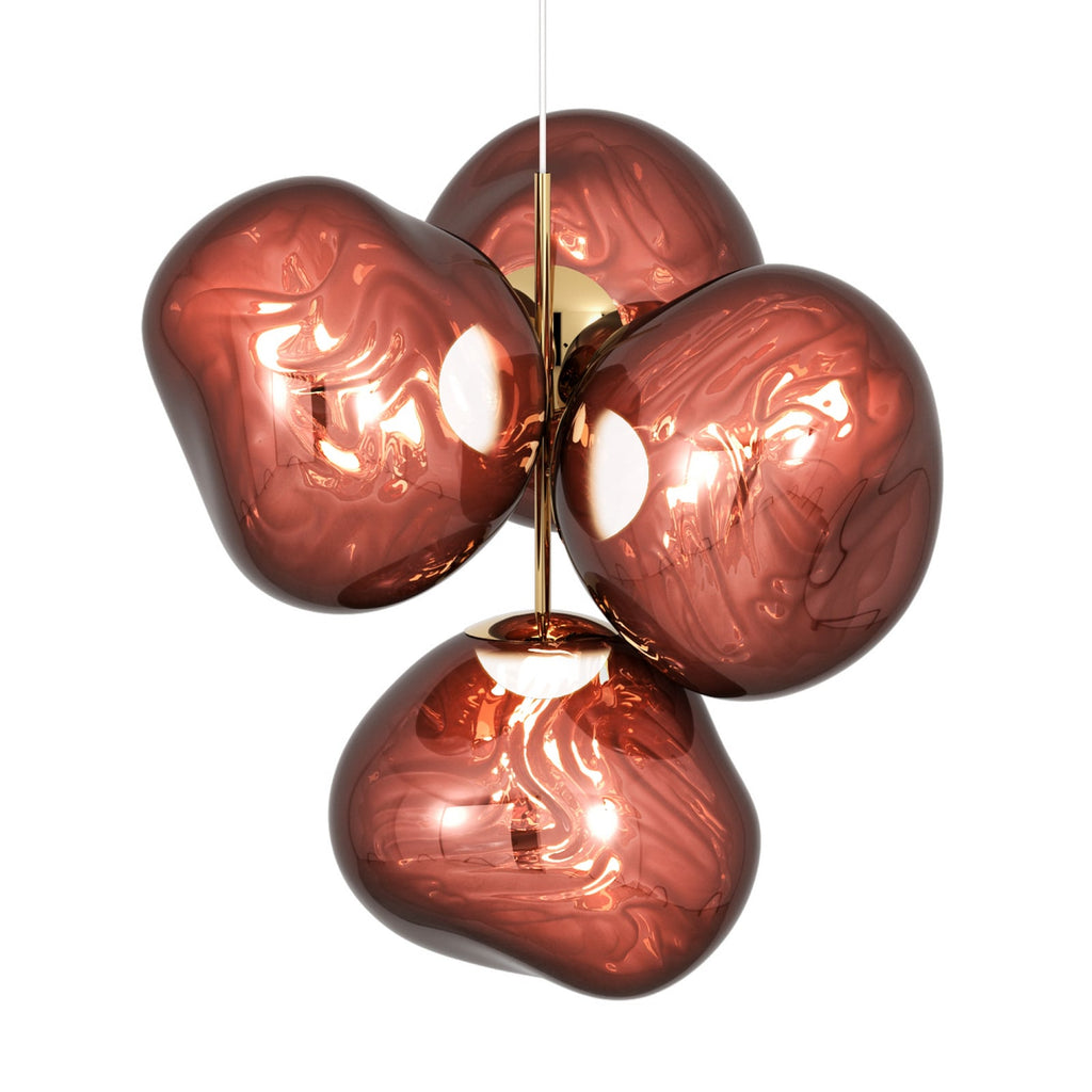 LED-lysekrone Melt Chandelier kobber dimbar montert