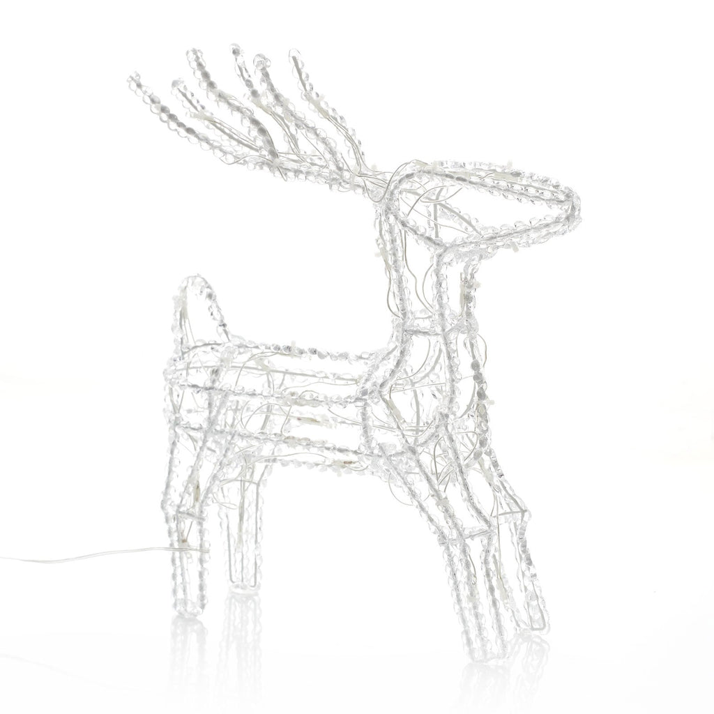 LED-lysfigur reinsdyr med slede 84 LED 70 cm IP44 - Konstsmide blinkende LED-lys