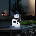 LED-lysfigur snømann RGB fargeskiftende 38 cm IP44 forfra