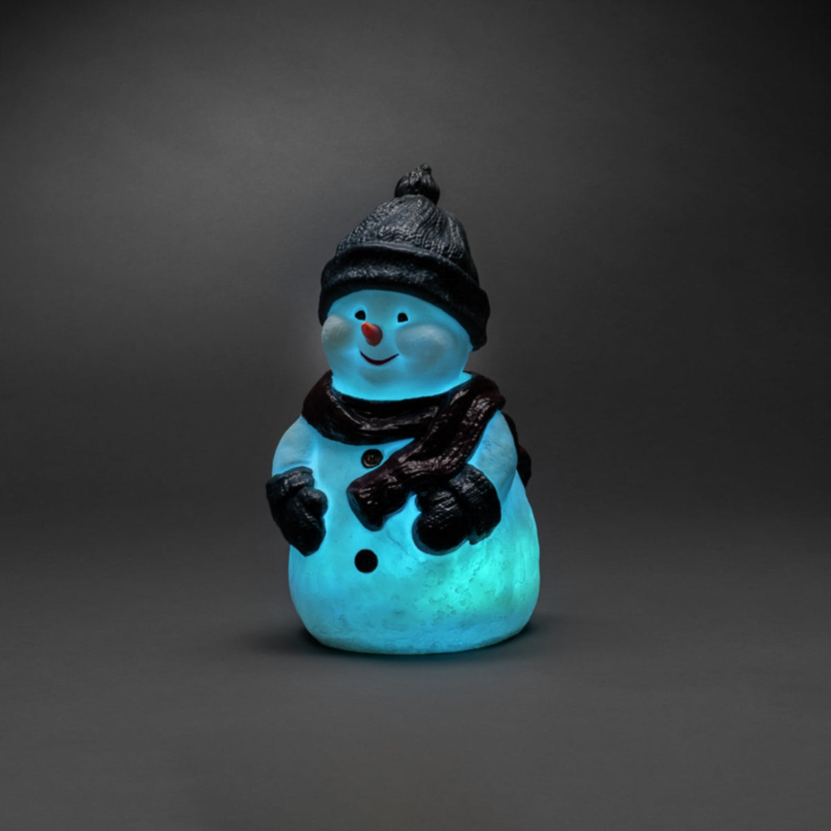 LED-lysfigur snømann RGB fargeskiftende 38 cm IP44 nærbilde