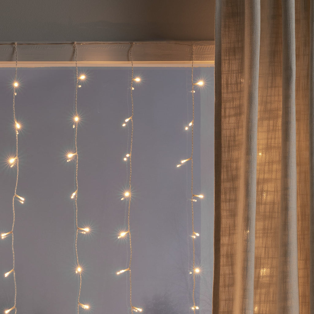 LED-lysgardin 120 LED varmhvit 140x120 cm - Konstsmide forfra