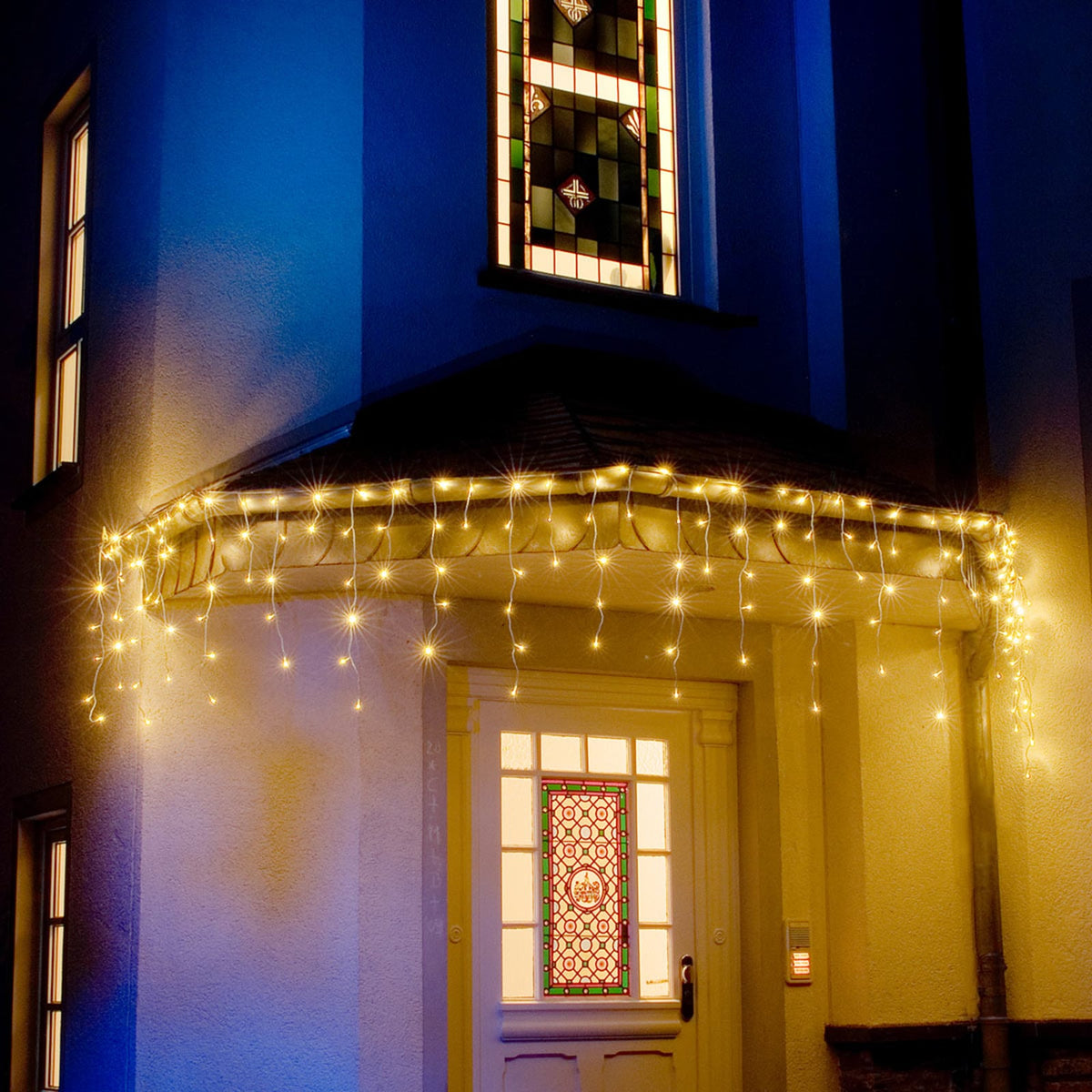LED-lysgardin istapper 96 LED varmhvit 3 m IP44 - Konstsmide bakside