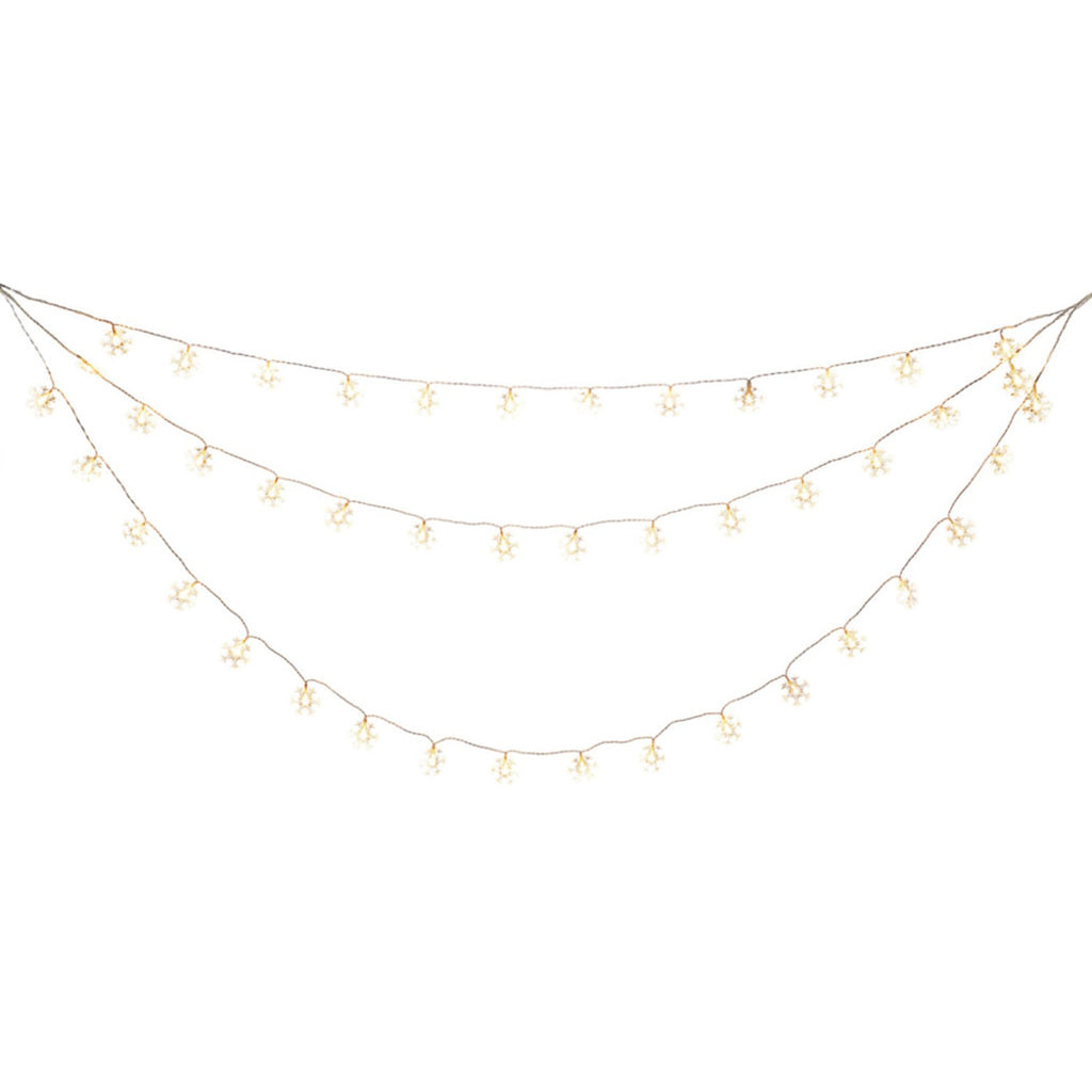 LED-lysgardin snøfnugg 44 LED varmhvit 125 cm - Konstsmide bakside