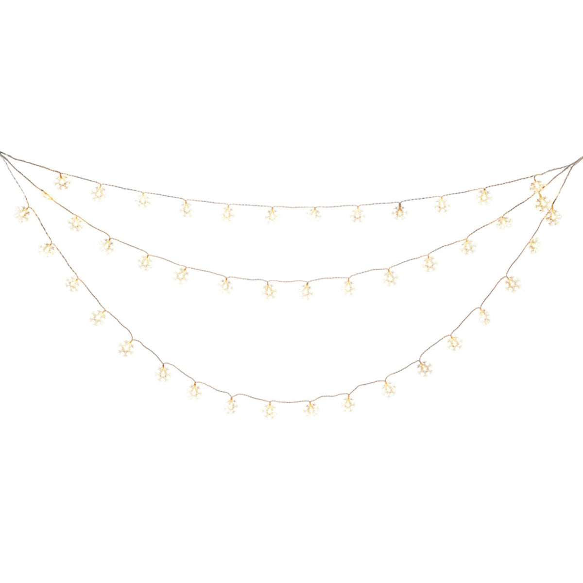 LED-lysgardin snøfnugg 44 LED varmhvit 125 cm - Konstsmide bakside