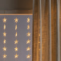 LED-lysgardin stjerner 120 lys ravgul 140x120 cm forfra