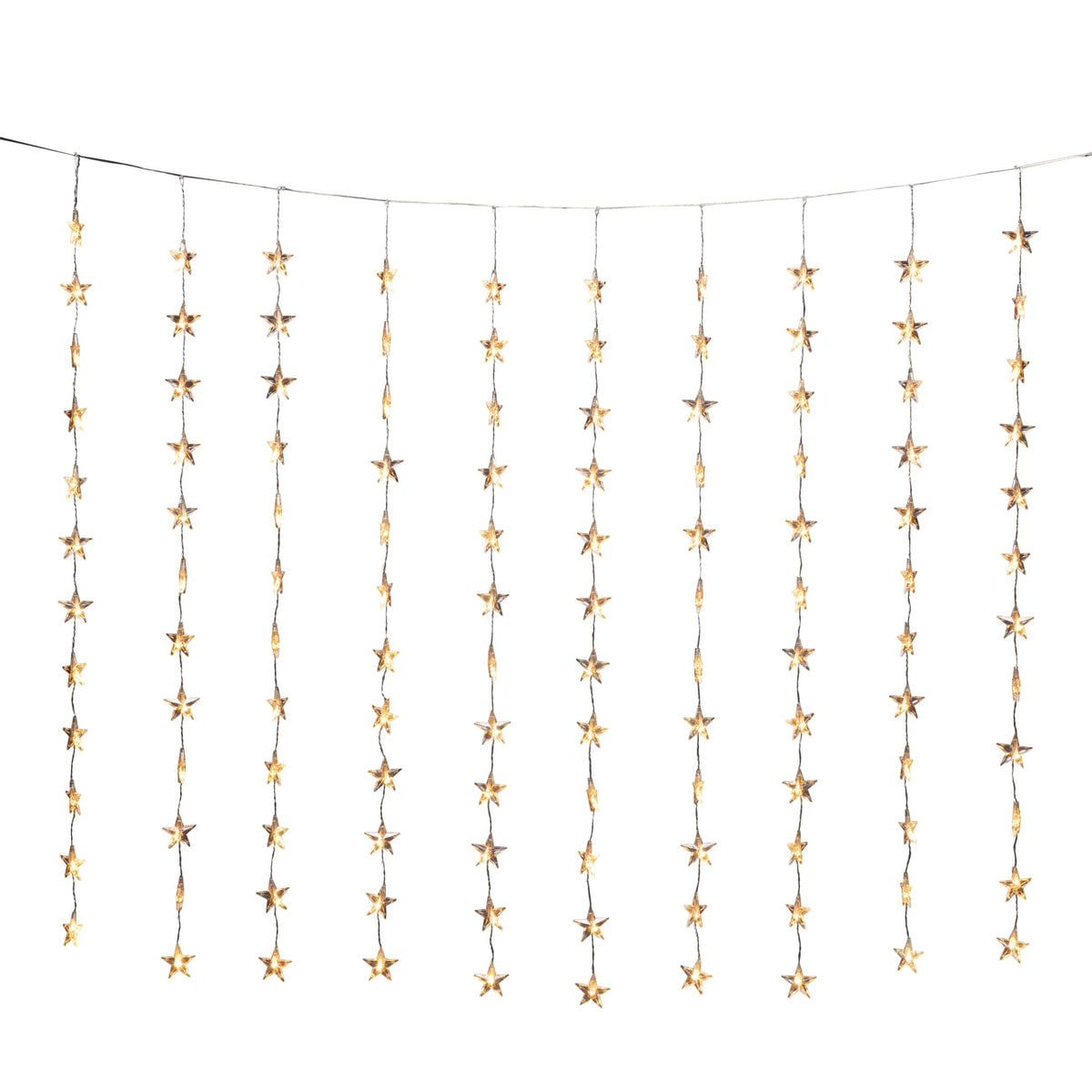 LED-lysgardin stjerner 120 lys ravgul 140x120 cm detalj