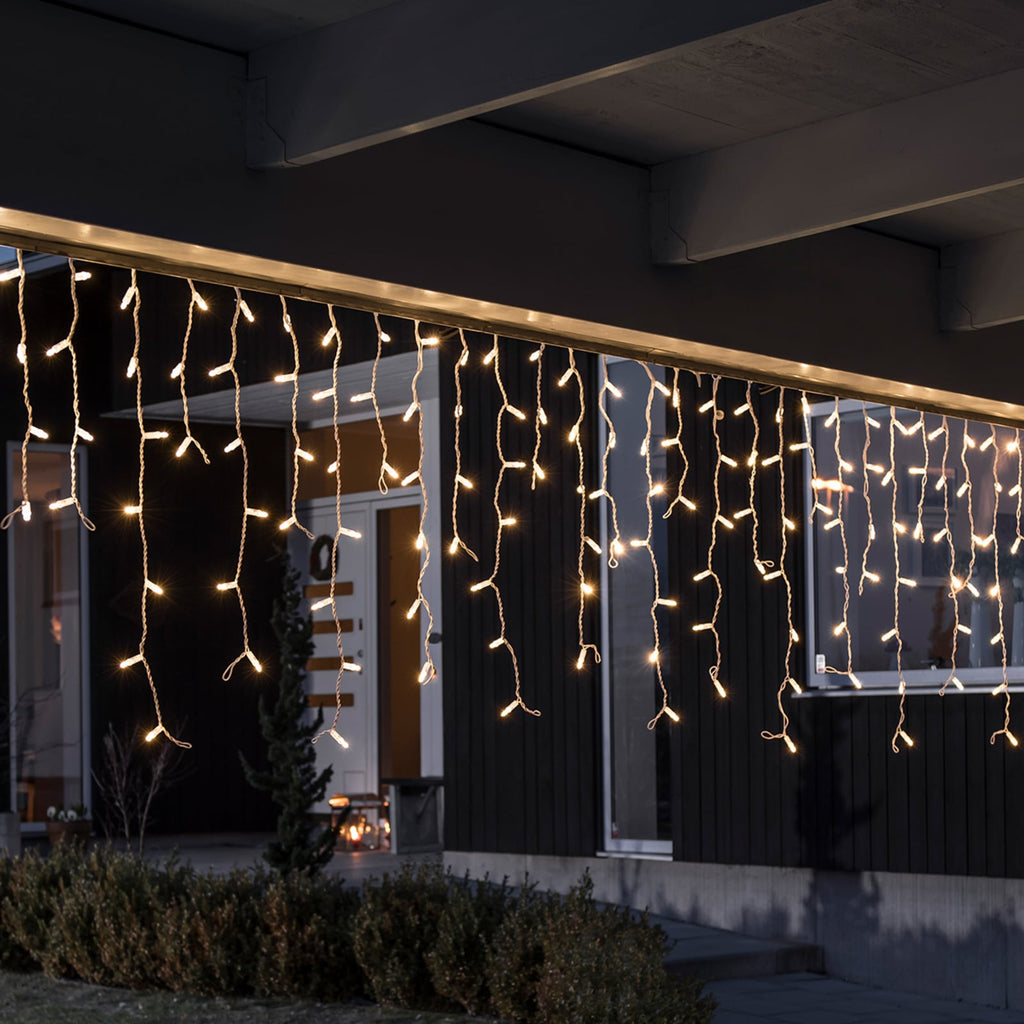 LED-lysgardin utvidelsessett 100 lys 2,6 m IP67 varmhvit - Konstsmide forfra