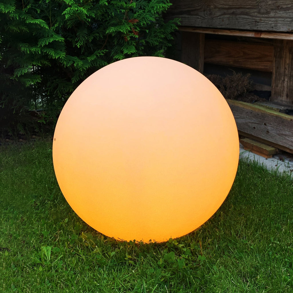 LED-lyskule Calluna sand Ø50 cm RGBW dimbar IP44 - tint forfra