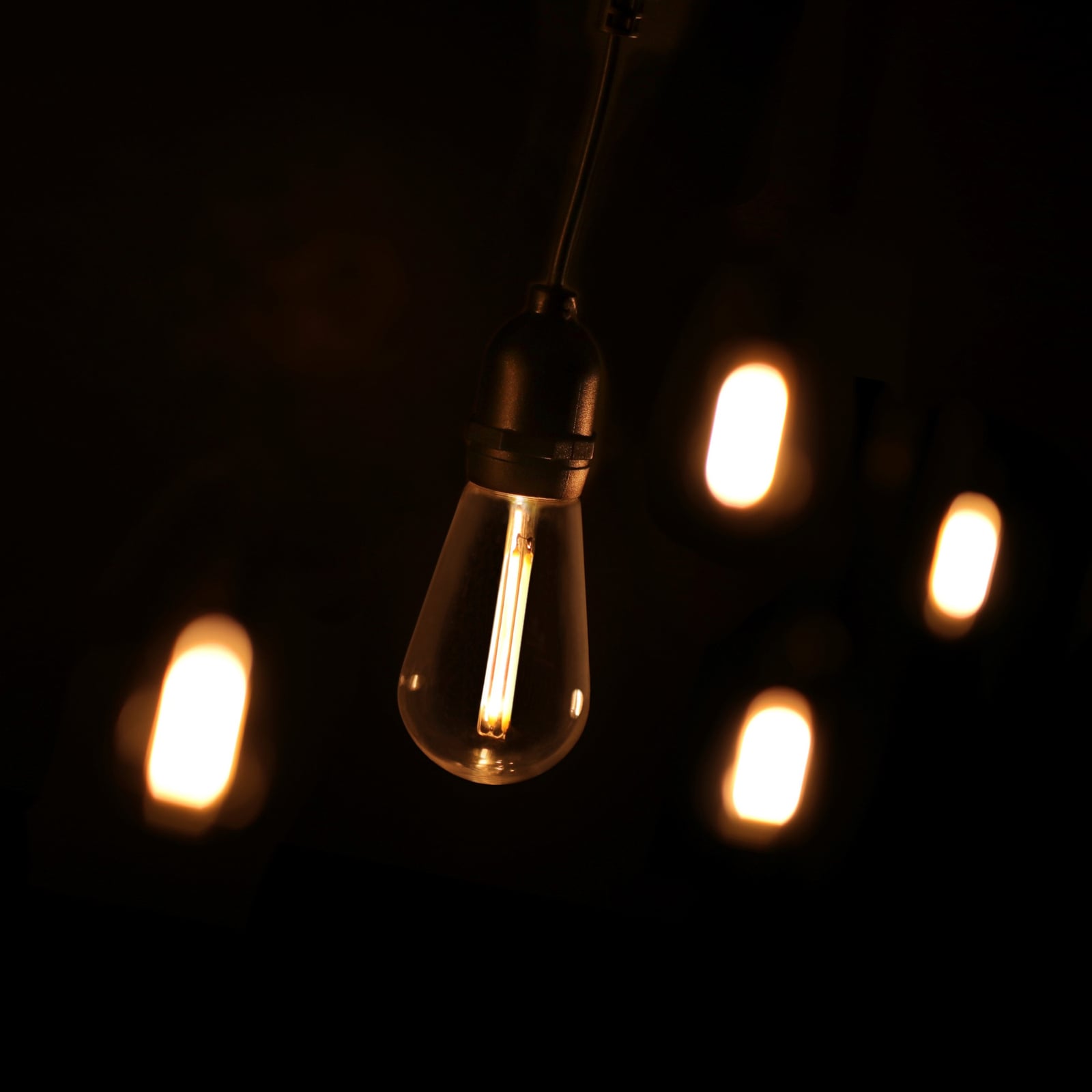 LED lyslenke 10 vintage filamentpærer dimbar 10m IP65 Lite Bulb Moments bakside