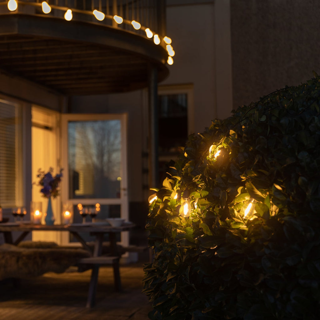 LED lyslenke 10 vintage filamentpærer dimbar 10m IP65 Lite Bulb Moments med nettkontroller