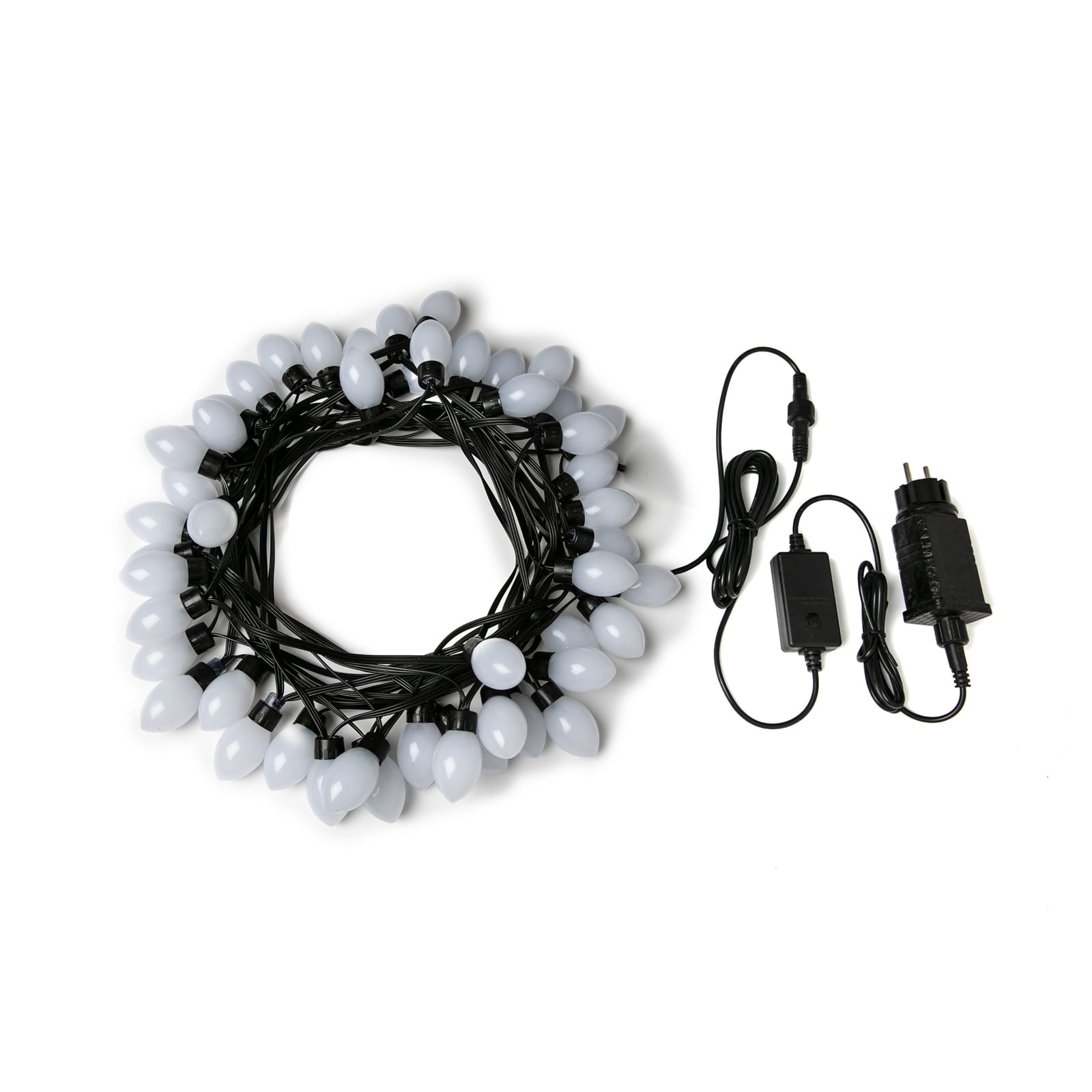 LED lyslenke 50 ovale lys RGB dimbar IP65 10m forfra